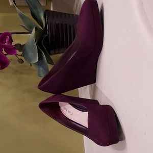 Nine West - Leighton.  Deep wine color, wedges.  Size 6.5.